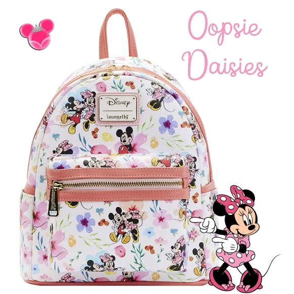 NWT Floral Pastel Disney 100th Anniversary Spring Backpack  Exclusive Loungefly - Picture 7 of 16